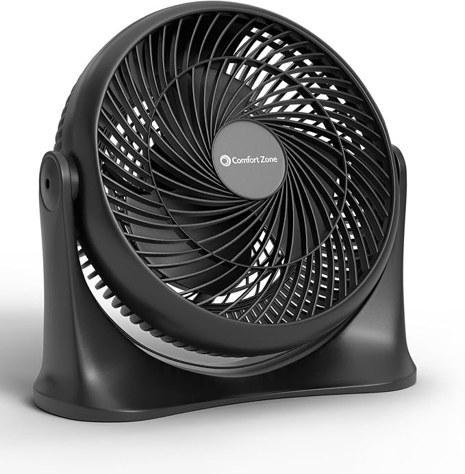 11-Inch High-Velocity Tabletop Air Circulator Fan – Quiet 3-Speed Personal Turbo Fan with 90° Adjustable Tilt &, product
