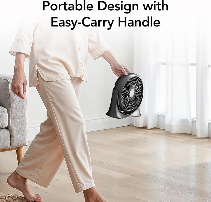 11-Inch High-Velocity Tabletop Air Circulator Fan – Quiet 3-Speed Personal Turbo Fan with 90° Adjustable Tilt &, alternate