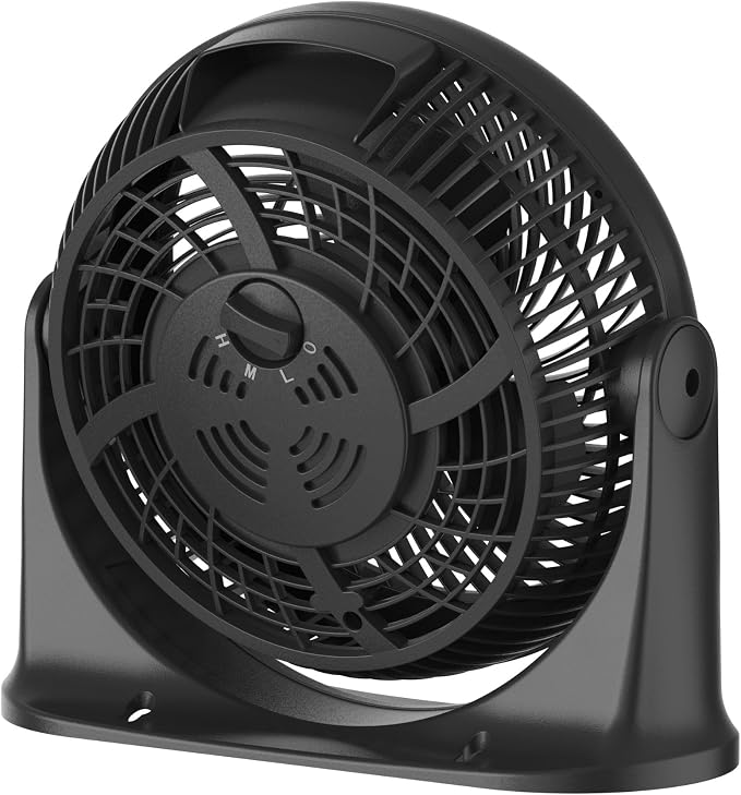11-Inch High-Velocity Tabletop Air Circulator Fan – Quiet 3-Speed Personal Turbo Fan with 90° Adjustable Tilt &, alternate