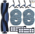 11 Pack Replacement Parts Mop Pads for X10 Pro Omni Accessories Robot Vacuum Accessories, 1 Roller Brush, 2 Filters, 4