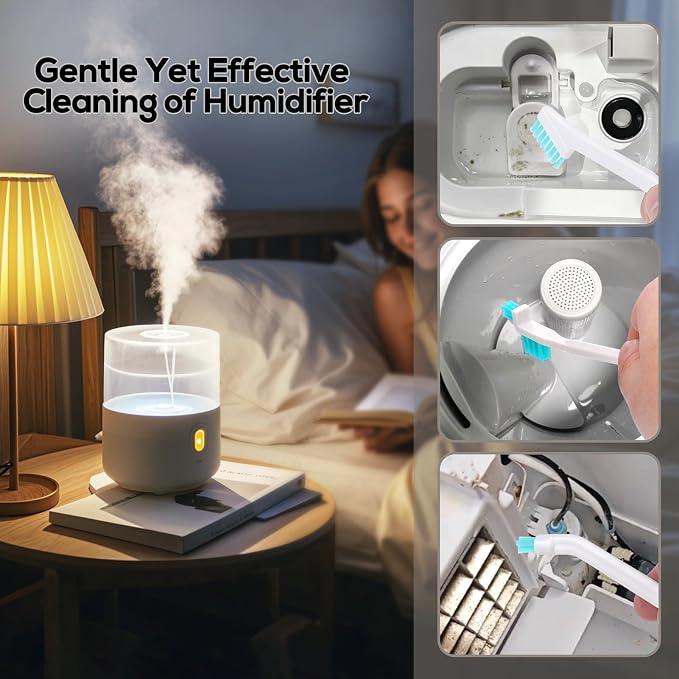 11 Pcs Humidifier Cleaner Brush Set – Small Detail Cleaning Brushes for Crevices, Gaps, Corners, Keyboard, Bottle, Tiles
