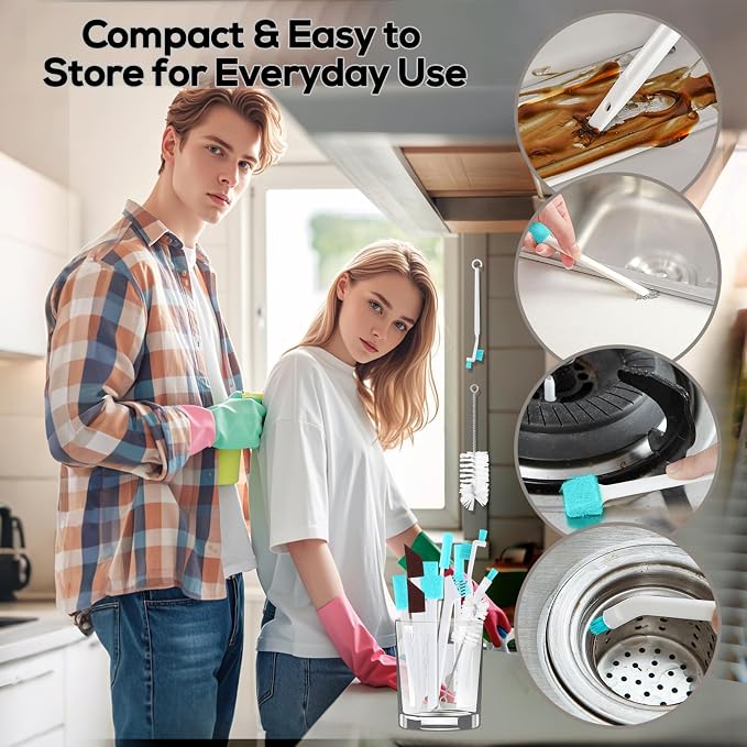 11 Pcs Humidifier Cleaner Brush Set – Small Detail Cleaning Brushes for Crevices, Gaps, Corners, Keyboard, Bottle, Tiles