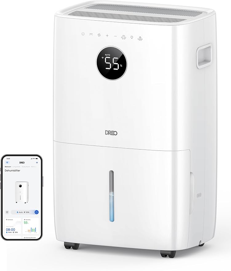 110-Pint Smart Dehumidifier for Basement, 4500 Ft2 for Large Room, 2 Gallon Water Tank, product image