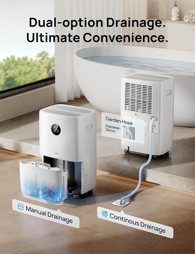 110-Pint Smart Dehumidifier for Basement, 4500 Ft2 for Large Room, 2 Gallon Water Tank, alternate product view 7