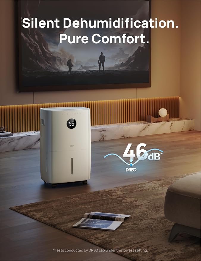 110-Pint Smart Dehumidifier for Basement, 4500 Ft2 for Large Room, 2 Gallon Water Tank, alternate product view 8