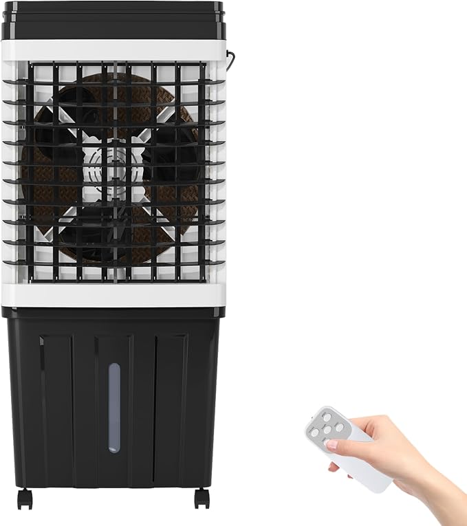 110V Evaporative Air Cooler with 9.3 Gal Water Tank, 3 IN 1 Portable Air Conditioners with Remote, Portable Air Cooler with