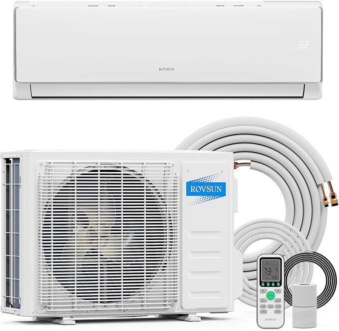 11500 BTU Mini Split Air Conditioner & Heater, 17 SEER2 115V Energy Saving Inverter Ductless Wall AC Unit for Rooms up to 550