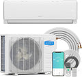 11500 BTU Wifi Enabled Mini Split Air Conditioner & Heater, 17 SEER2 230V Inverter Ductless Wall AC Unit with Pre-Charged