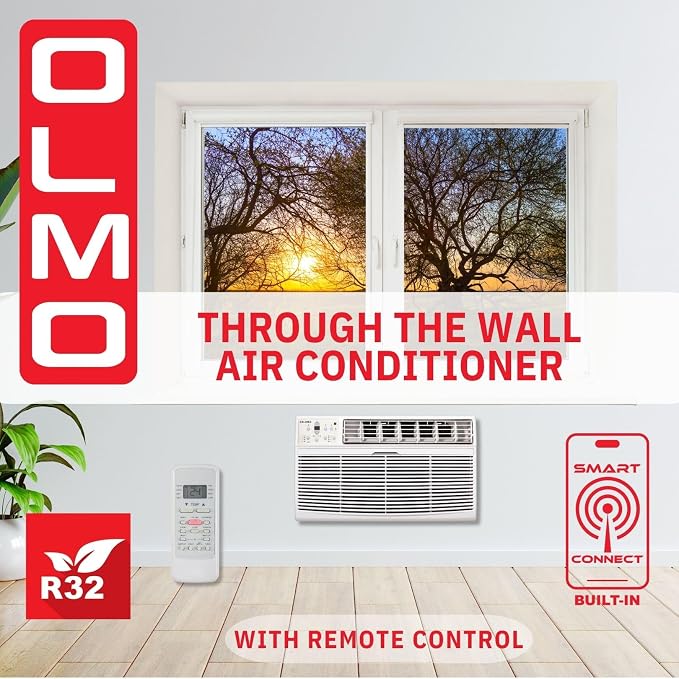 12,000 BTU 115V Through-the-Wall Air Conditioner – Cooling Only – Includes Remote Control & Built-In Wireless Smart Kit