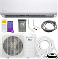12,000 BTU 17 SEER2 Ductless Mini-Split Heat Pump Air Conditioner with 16 Ft. Installation Kit, Wall Bracket, Electrical