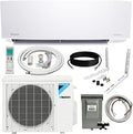 12,000 Btu 18 SEER2 Ductless Mini-Split Wall Mount Heat Pump Air Conditioner - R32 w/Installation Kit, 1/2 Whip, 30A