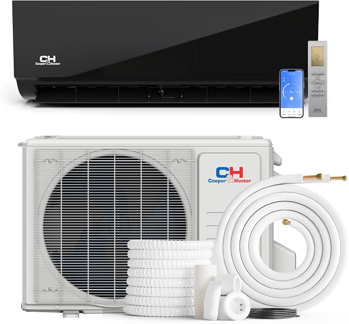 12,000 BTU 230V Ductless Mini Split Air Conditioner & Heat Pump – 23.1 SEER2 – 16FT Installation Kit, product image