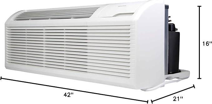 12,000 BTU Distinctions by PTAC R32 Heat Pump Air Conditioner with 3.5kW Electric Heater, 20 A | 208-230V White, alternate