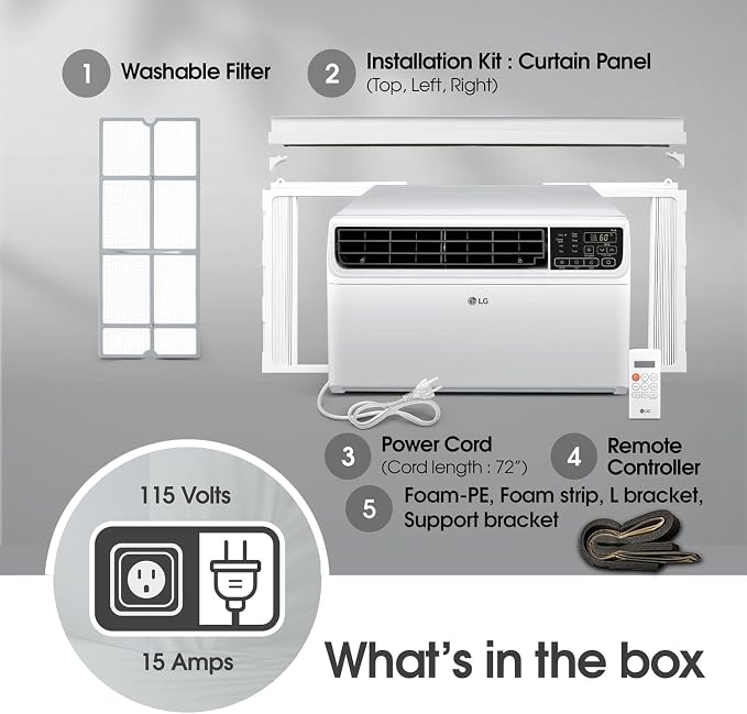 12,000 BTU Dual Inverter Smart Window Air Conditioner, Cools 550 Sq. Ft., Ultra Quiet Operation, Up to 35% More Energy