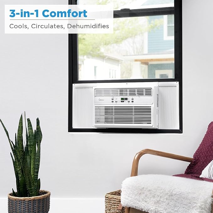 12,000 BTU EasyCool Window Air Conditioner, Dehumidifier and Fan - Cool, Circulate and Dehumidify up to 550 Sq., alternate