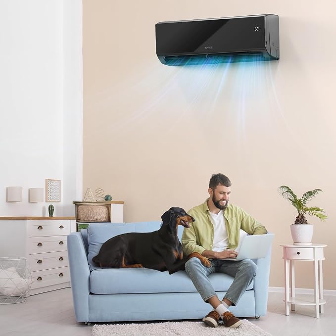 12,000 BTU Mini Split Air Conditioner & Heater, 21 SEER2 115V Energy Saving Inverter Ductless Wall AC Unit with Pre-Charged