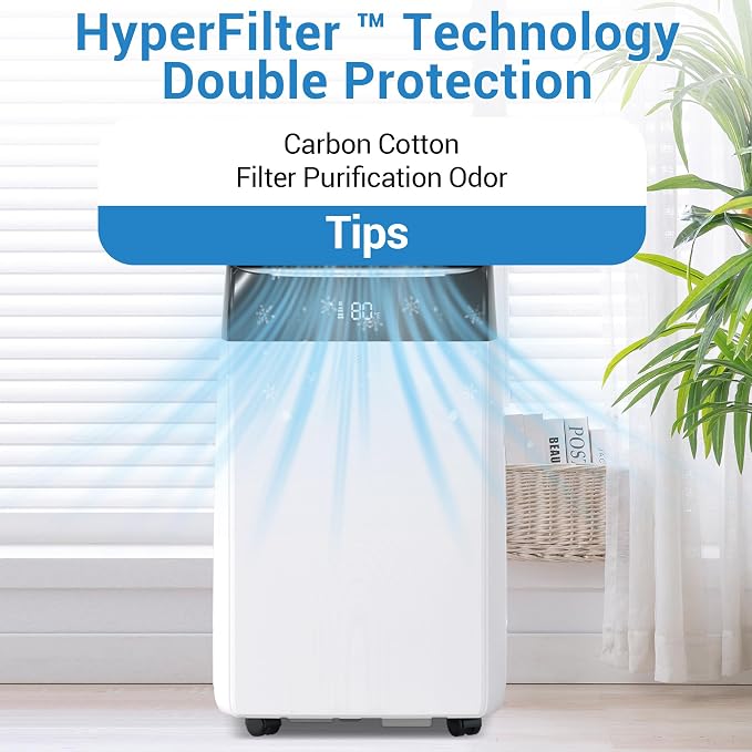 12,000 BTU Portable Air Conditioner, 3-in-1 Remote Control AC with 24-Hour Timer, alternate product view 5