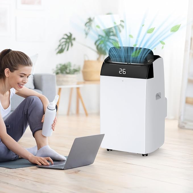 12,000 BTU Portable Air Conditioner, 3-in-1 Remote Control AC with 24-Hour Timer, alternate product view 8
