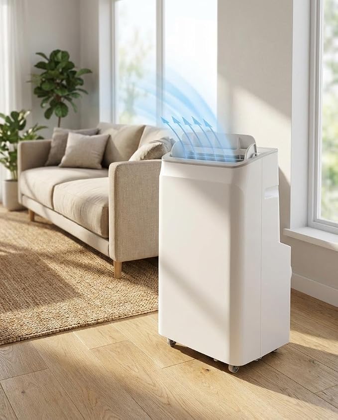 12,000 BTU Portable Air Conditioner, Cools Up to 550 Sq.Ft, 3-in-1 AC Unit with Dehumidifier & Fan, Remote Control, Sleep