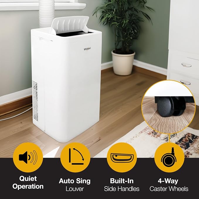 12,000 BTU Portable Air Conditioner with Dehumidifier for Living Room, Apartment, or Bedroom, 115V, alternate product view 8
