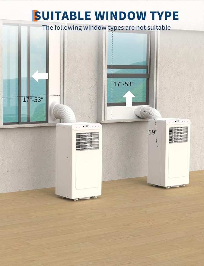 12,000 BTU Portable Air Conditioner with Remote Control – 3 in-1 Cooling, Fan, and Dehumidifying Functions, alternate product