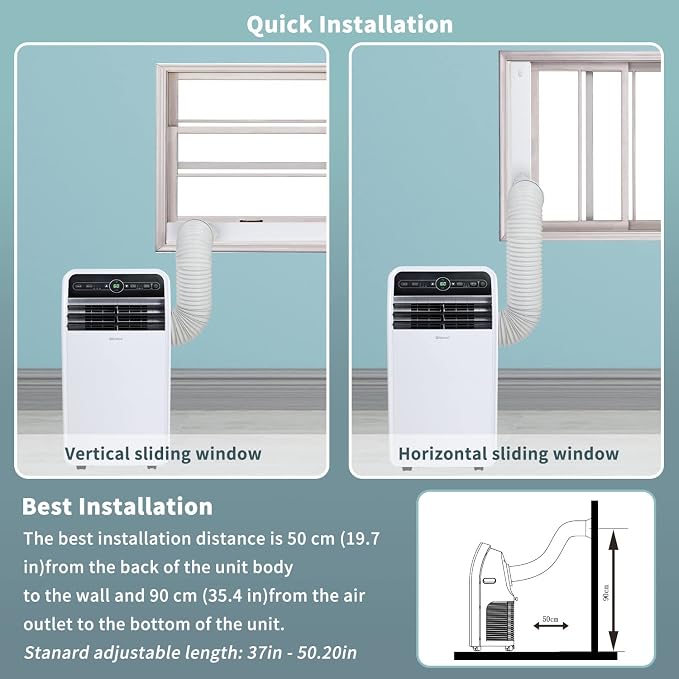 12,000 BTU Portable Air Conditioner with WiFi, Portable AC Unit with Built-in Cool, alternate product view 5
