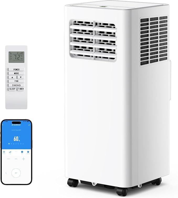 12,000 BTU Portable Air Conditioners, 4-in-1 Unit with Cools, Heat, Dehumidifier, fan 550 Sq.Ft., product image