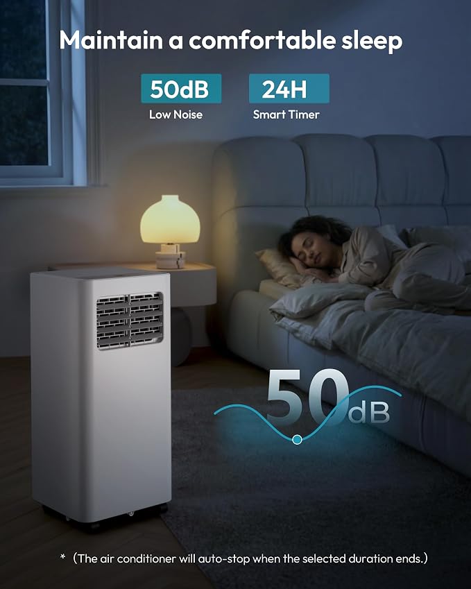 12,000 BTU Portable Air Conditioners, 4-in-1 Unit with Cools, Heat, Dehumidifier, fan 550 Sq.Ft., alternate product view 6