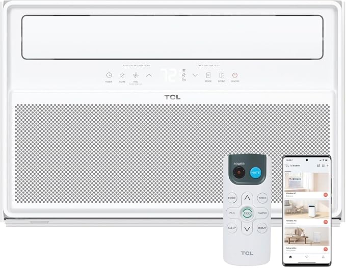 12,000 BTU Q-Series Smart Inverter Window AC, Ultra-Quiet 38dB Fan & 40dB Cooling, 38% Energy Saving, 3-Step Install