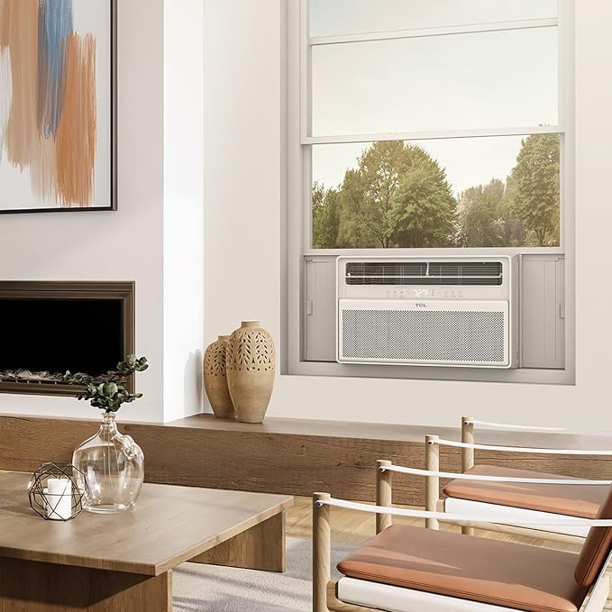 12,000 BTU Q-Series Smart Inverter Window AC, Ultra-Quiet 38dB Fan & 40dB Cooling, 38% Energy Saving, 3-Step Install