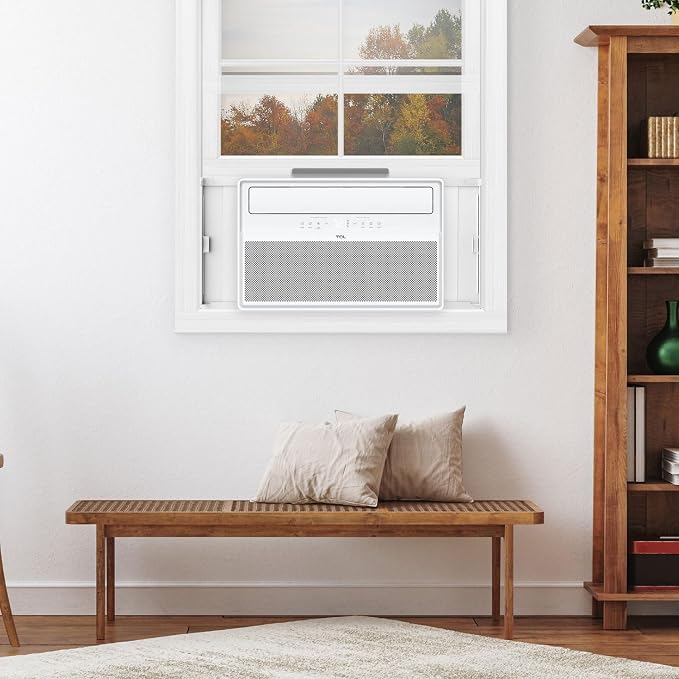 12,000 BTU Q-Series Smart Inverter Window AC, Ultra-Quiet 38dB Fan & 40dB Cooling, 38% Energy Saving, 3-Step Install