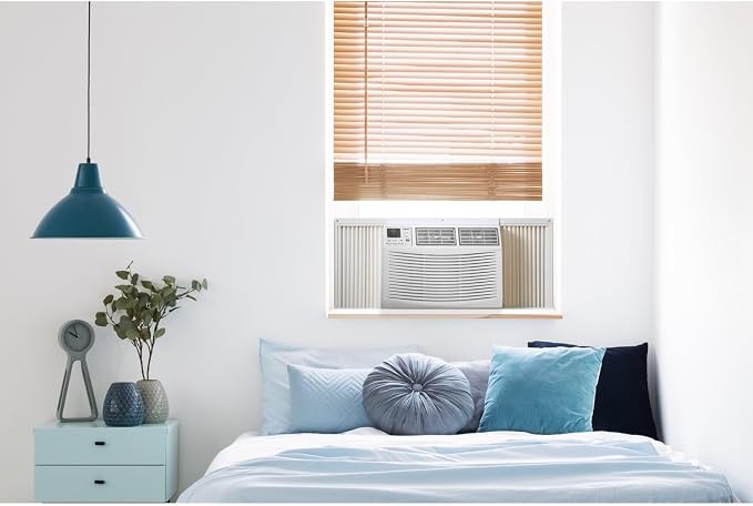 12,000 BTU Window Air Conditioner, 115V, Cools up to 550 Sq. Ft. for Bedroom, Living Room, Kitchen, with Remote Control, 24H