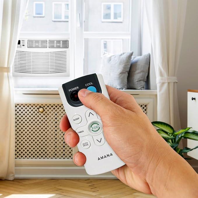 12,000 BTU Window Air Conditioner, 115V, Cools up to 550 Sq. Ft. for Bedroom, Living Room, Kitchen, with Remote Control, 24H