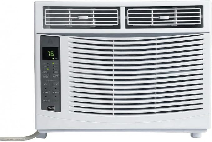 12,000 BTU Window Air Conditioner for Bedroom, WiFi App Control, Remote, Sleep Mode, 24H Timer, 3 Fan Speeds, Dehumidifier 80