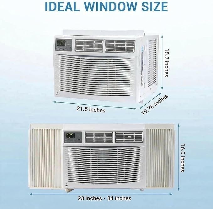 12,000-BTU Window Air Conditioner, Smart WiFi Control, Window AC for Rooms Up to 550 Sq. ft, Fixed-Frequency Cooling with