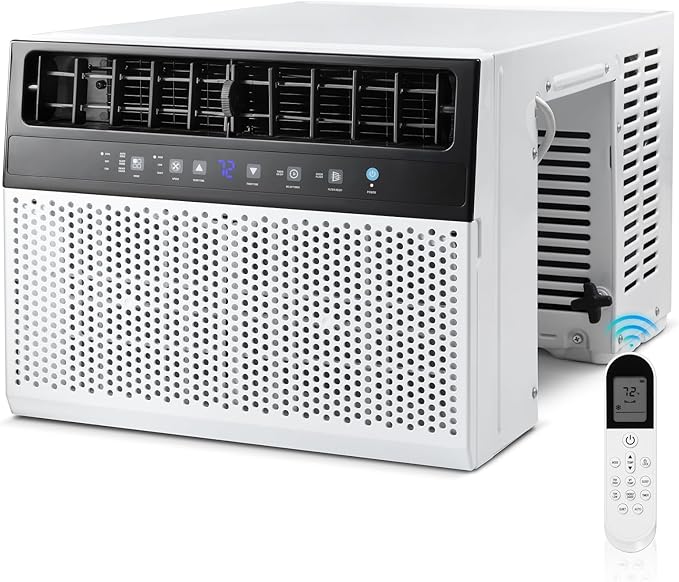 12,000 BTU Window Air Conditioners Cools up to 550 Sq. Ft, U-Shaped Air Condtioner Window Unit with 6 Modes 24H Timer