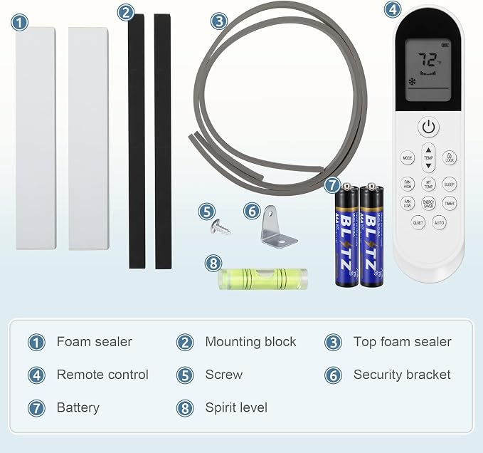 12,000 BTU Window Air Conditioners Cools up to 550 Sq. Ft, U-Shaped Air Condtioner Window Unit with 6 Modes 24H Timer