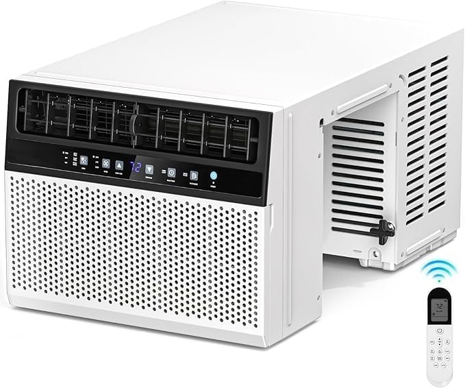 12,000 BTU Window Air Conditioners with 6 Modes 24H Timer, U-Shaped Air Condtioner Window Unit Cools up to 550