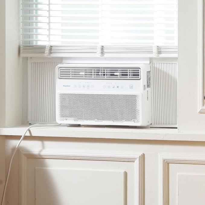 12,000 BTU Window Mounted Inverter Air Conditioner with Quiet, High Efficiency Operation and Remote, Window AC Unit for