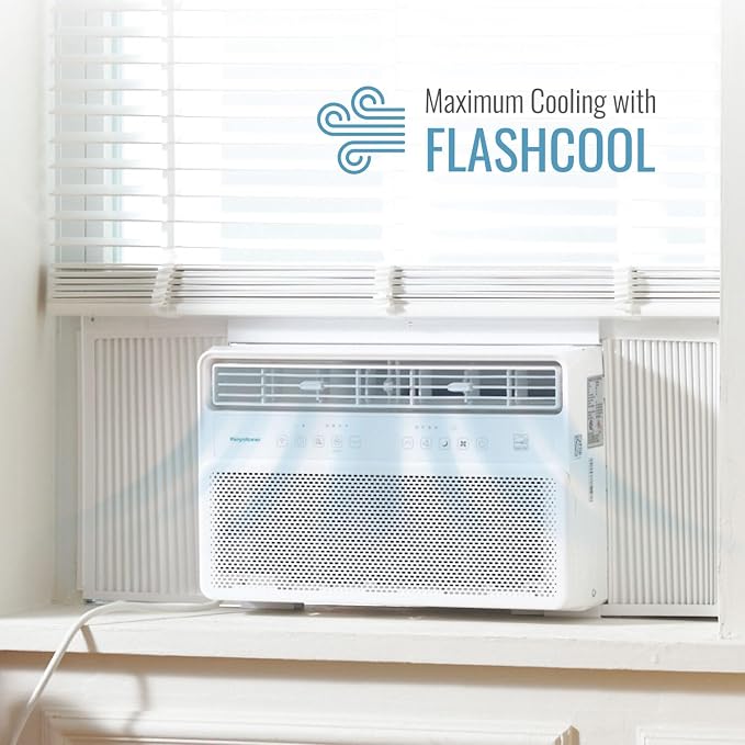 12,000 BTU Window Mounted Inverter Air Conditioner with Quiet, High Efficiency Operation and Remote, Window AC Unit for