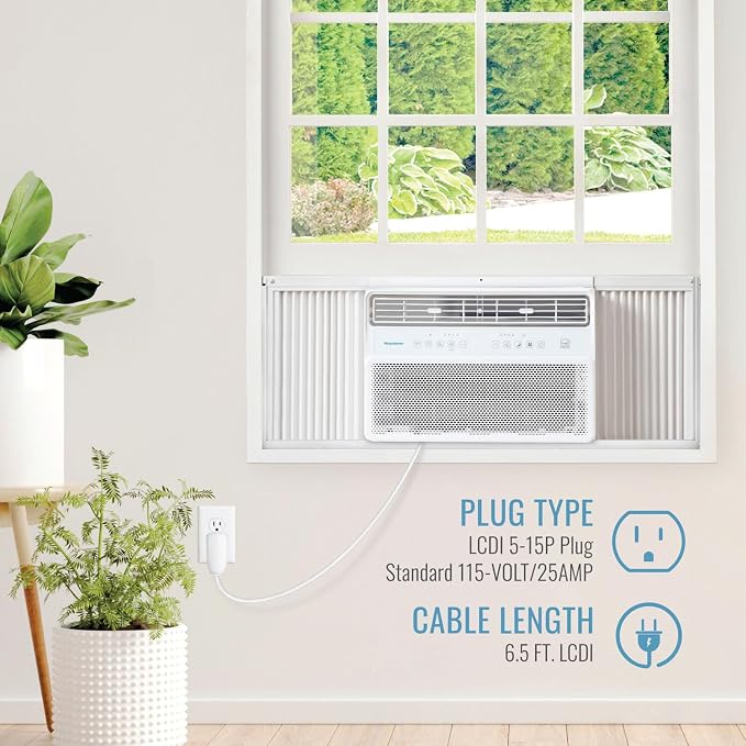 12,000 BTU Window Mounted Inverter Air Conditioner with Quiet, High Efficiency Operation and Remote, Window AC Unit for