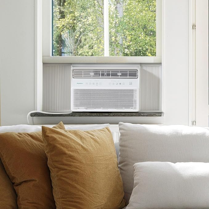 12,000 BTU Window Mounted Inverter Air Conditioner with Quiet, High Efficiency Operation and Remote, Window AC Unit for
