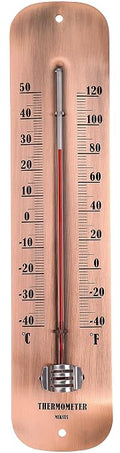 12.2 inch New Large Numbers Premium Steel Wall Thermometer Indoor Outdoor Waterproof Decorative (Upgraded Accuracy and