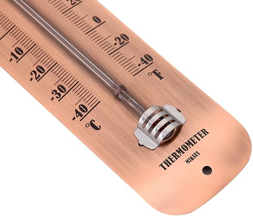 12.2 inch New Large Numbers Premium Steel Wall Thermometer Indoor Outdoor Waterproof Decorative (Upgraded Accuracy and