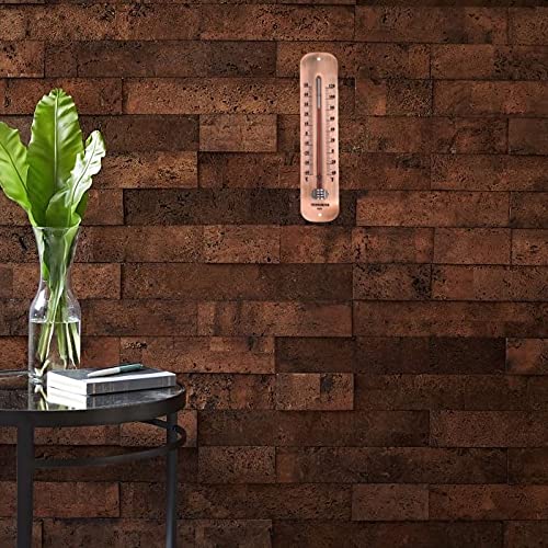 12.2 inch New Large Numbers Premium Steel Wall Thermometer Indoor Outdoor Waterproof Decorative (Upgraded Accuracy and