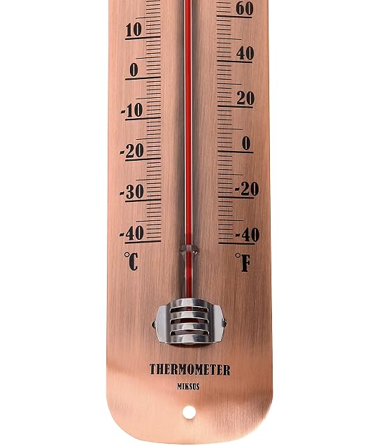12.2 inch New Large Numbers Premium Steel Wall Thermometer Indoor Outdoor Waterproof Decorative (Upgraded Accuracy and