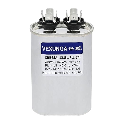 12.5uF 370/440/450VAC 50/60Hz CBB65 CBB65A Oval Run Start Capacitor 12.5 MFD 370V/440V/450V Air Conditioner Capacitors for AC