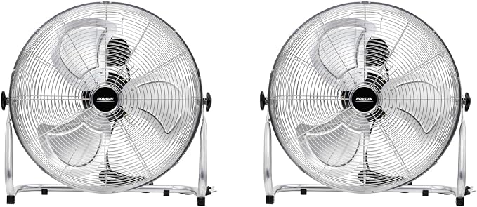 12'' Floor Fans, High Velocity Heavy Duty Metal Industrial Floor Fan for Commercial & Residential, Metal Fans w/