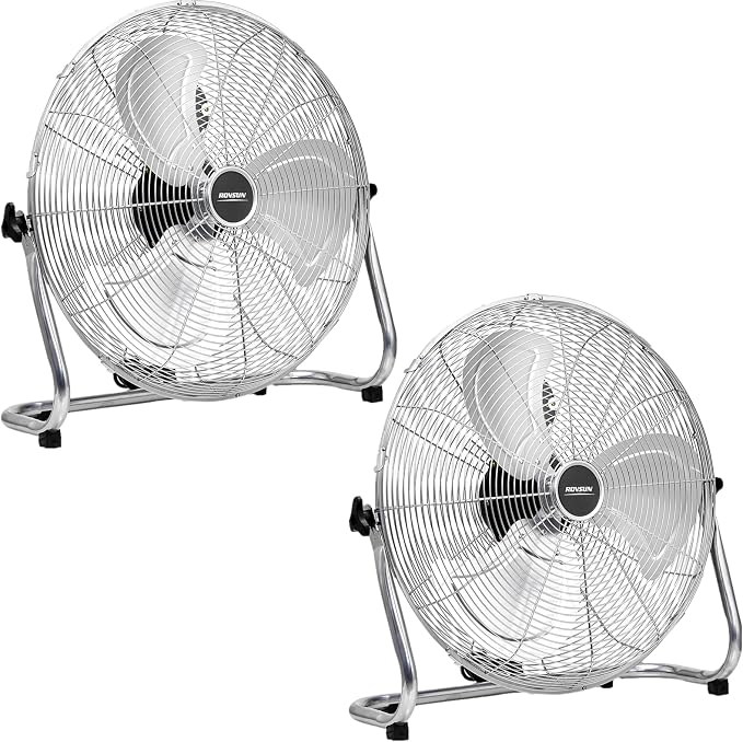 12'' Floor Fans, High Velocity Heavy Duty Metal Industrial Floor Fan for Commercial & Residential, High Power