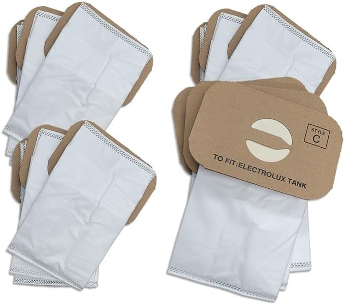 12 HEPA Replacement Style C Bags for Aerus Canister Vacuum Cleaners. Including Lux Legacy - Epic 6500-2100 - Super